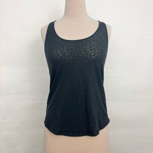Victoria’s Secret semi sheer leopard cheetah racer back tank black XS/S